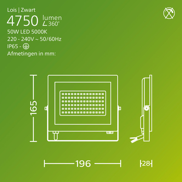 Philips Floodlight | Lois | 5000K | 5400 lumen | IP65 | 50W LPH04833 - 3