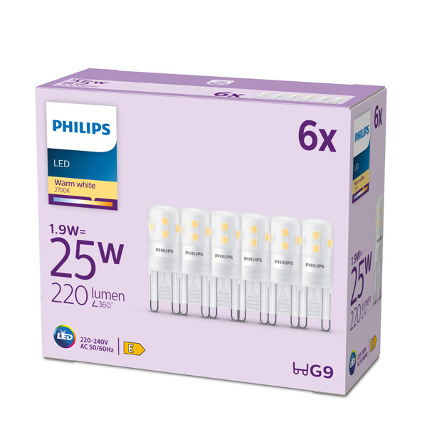 Philips G9 LED capsule | SMD | Mat | 2700K | 1.9W (25W) | 6 stuks  LPH03883 - 1