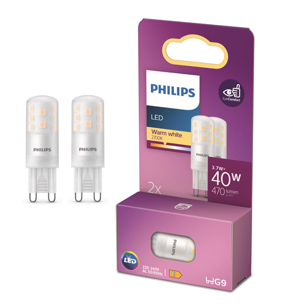 Philips G9 LED capsule | SMD | Mat | 2700K | 3.7W (40W) 2 stuks  LPH03846 - 1