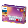 Philips GU10 LED spot | 2200-2700K | WarmGlow | 3.8W (50W) | 6 stuks
