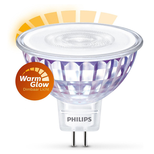 Philips GU5.3 LED spot | WarmGlow | 2200-2700K | Dimbaar | 5W (35W)  LPH00865 - 1