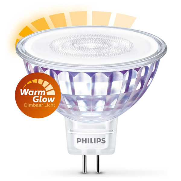 Philips GU5.3 LED spot | WarmGlow | 2200-2700K | Dimbaar | 7W (50W)  LPH01269 - 1