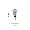 Philips GardenLink grondspot | Spore | 2700K | IP44 | 3W | 24V | Zilver | Set van 3  LPH03573 - 3