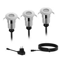 Philips GardenLink grondspot | Spore | 2700K | IP44 | 3W | 24V | Zilver | Set van 3  LPH03573