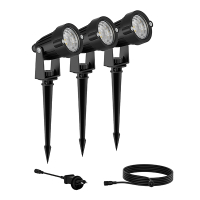 Philips GardenLink sokkellamp met spies | Caper | 2700K | IP44 | 4.5W | 24V | Zwart | Set van 3  LPH03571
