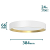 Philips Hanno plafondlamp | Ultra Efficient | SceneSwitch | 2700K | Ø 38.4 cm | Wit/Goud | 24W  LPH03745 - 2