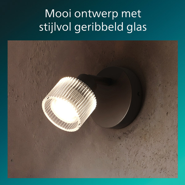 Philips Horen Led Opbouwspot | 1 spot | Zwart | GU10 fitting LPH05073 - 3