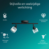 Philips Horen Led Opbouwspot | 2 spots | Zwart | GU10 fitting LPH05069 - 2