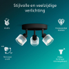 Philips Horen Led Opbouwspot | 3 spots | Ronde basisplaat | Zwart | GU10 fitting LPH05071 - 2