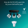 Philips Horen Led Opbouwspot | 3 spots | Ronde basisplaat | Zwart | GU10 fitting LPH05071 - 6