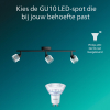 Philips Horen Led Opbouwspot | 3 spots | Zwart | GU10 fitting LPH05070 - 6