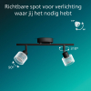 Philips Horen Led Opbouwspot | 4 spots | Zwart | GU10 fitting LPH05072 - 5