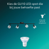 Philips Horen Led Opbouwspot | 4 spots | Zwart | GU10 fitting LPH05072 - 6