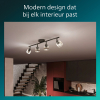 Philips Horen Led Opbouwspot | 4 spots | Zwart | GU10 fitting LPH05072 - 7