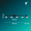 Philips Horen Led Opbouwspot | 4 spots | Zwart | GU10 fitting LPH05072 - 9