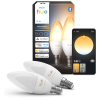 Aanbieding: 2x Philips Hue Slimme E14 led lamp | Kaars C39 | White Ambiance | Zigbee | 3.7W LPH05061 - 1