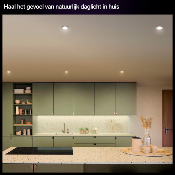 Aanbieding: 3x Philips Hue Slimme LED Downlight | Rond | Ø 9 cm | IP44 | White & Color Ambiance | Wit | Zigbee | 8.3W LPH05053 - 5