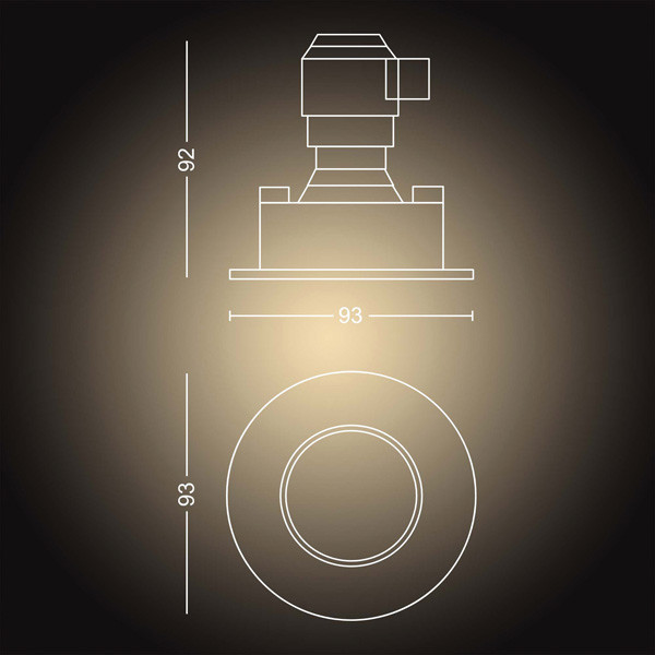 Philips Hue Adore Badkamer inbouwspot | Rond | Chroom | White Ambiance | 1 stuk  LPH03718 - 3