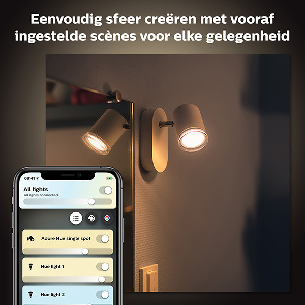 Philips Hue Adore Badkameropbouwspot | Wit | 1 spot | White Ambiance |  incl. dimmer switch  LPH02836 - 4