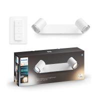 Philips Hue Adore Badkameropbouwspot | Wit | 2 spots | White Ambiance | incl. dimmer switch  LPH02837
