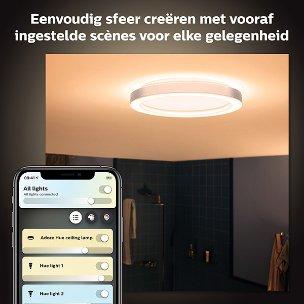 Philips Hue Adore Badkamerplafondlamp | Chroom | White Ambiance | incl. dimmer switch  LPH02842 - 4