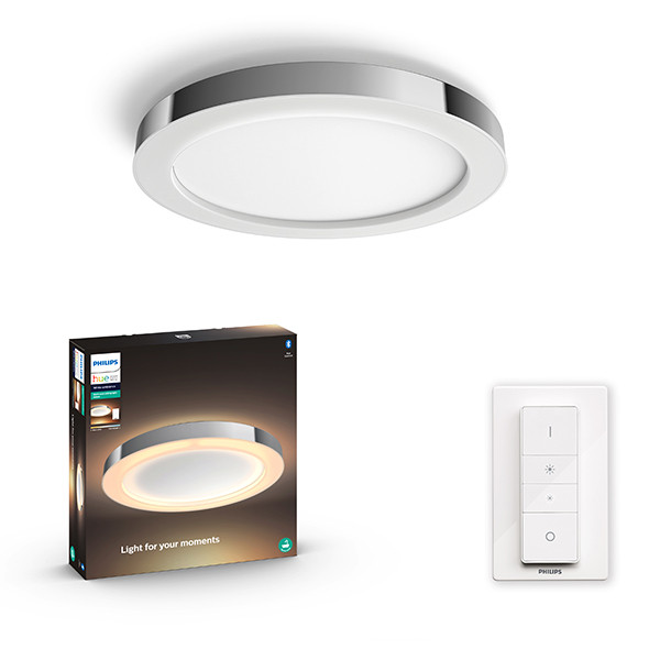philips hue adore badkamer plafondlamp rond chroom white ambiance incl dimmer switch philips hue 123led nl