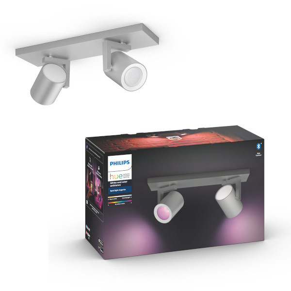 Philips Hue Argenta opbouwspot aluminium | White en Color Ambiance | 2 spots  LPH01554 - 1