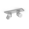 Philips Hue Argenta opbouwspot aluminium | White en Color Ambiance | 2 spots  LPH01554 - 2