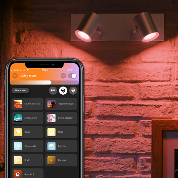 Philips Hue Argenta opbouwspot aluminium | White en Color Ambiance | 2 spots  LPH01554 - 5