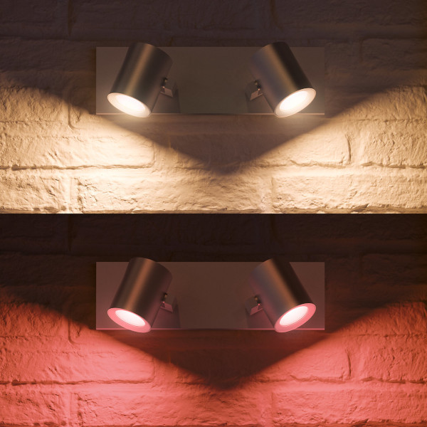 Philips Hue Argenta opbouwspot aluminium | White en Color Ambiance | 2 spots  LPH01554 - 8