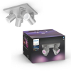 Philips Hue Argenta opbouwspot aluminium | White en Color Ambiance | 4 spots  LPH01558