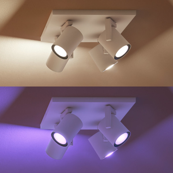 Philips Hue Argenta opbouwspot wit | White en Color Ambiance | 4 spots  LPH01557 - 6