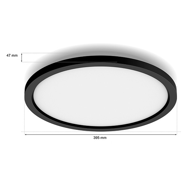 Philips Hue Aurelle Plafondlamp Ø 39.5 cm | White Ambiance | Zwart | 21W LPH04045 - 6