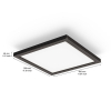 Philips Hue Aurelle Plafondlamp 30x30 cm | White Ambiance | Zwart | 19W  LPH03363 - 2