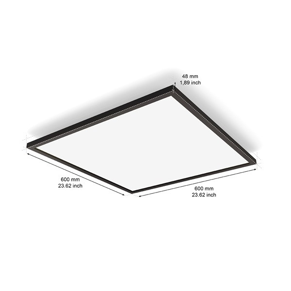 Philips Hue Aurelle Plafondlamp 60x60 cm | White Ambiance | Zwart | 39W | incl. dimmer switch  LPH03358 - 10
