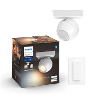 Philips Hue Buckram Opbouwspot | Wit | 1 spot | White Ambiance | incl. dimmer switch  LPH02803