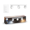 Philips Hue Buckram Opbouwspot | Wit | 3 spots | White Ambiance | incl. dimmer switch  LPH02797