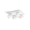 Philips Hue Buckram Opbouwspot | Wit | 4 spots | White Ambiance | incl. dimmer switch  LPH02799 - 10