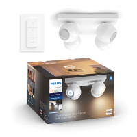 Philips Hue Buckram Opbouwspot | Wit | 4 spots | White Ambiance | incl. dimmer switch  LPH02799