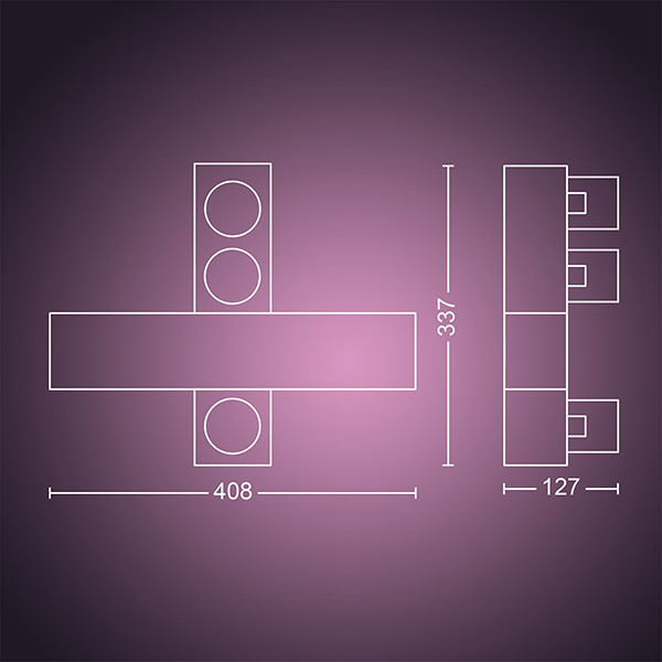 Philips Hue Centris opbouwspot | Kruisvorm | Wit | White en Color Ambiance | 3 spots | V2  LPH03932 - 3