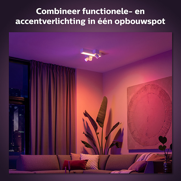 Philips Hue Centris opbouwspot | Kruisvorm | Wit | White en Color Ambiance | 3 spots | V2  LPH03932 - 6