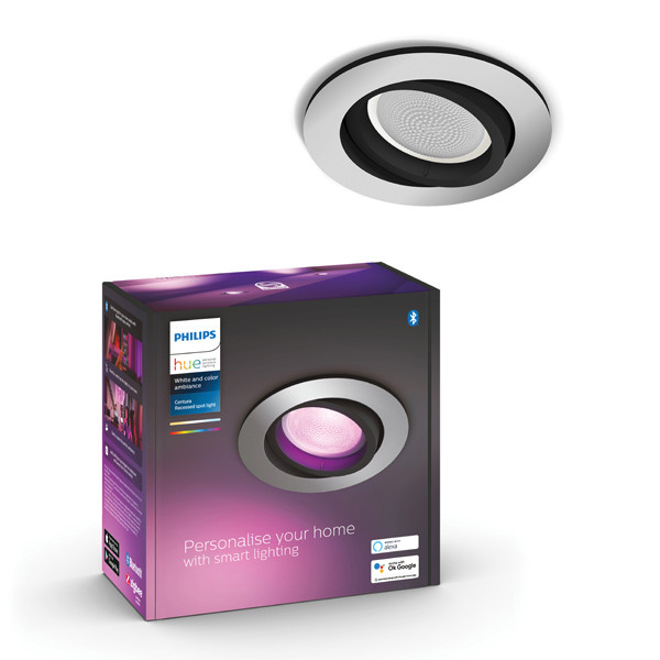 Philips Hue Centura inbouwspot | Rond | Aluminium | White en Color Ambiance | 1 stuk  LPH02819 - 1