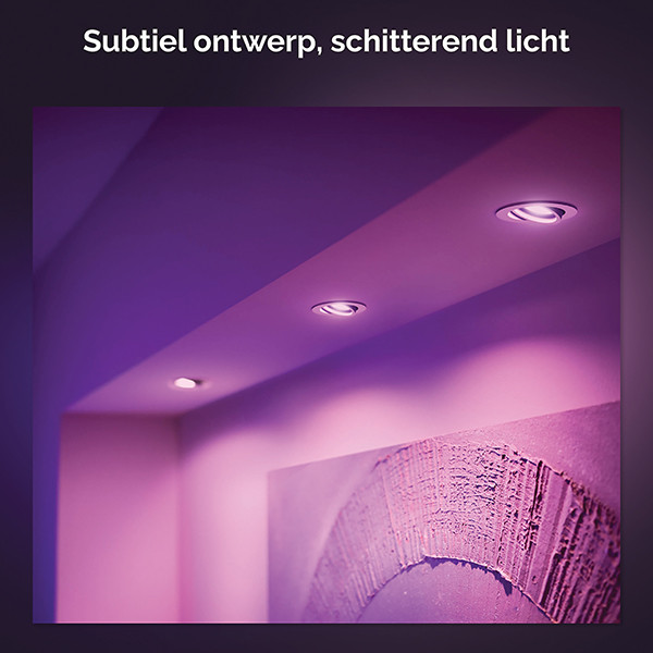 Philips Hue Centura inbouwspot | Rond | Aluminium | White en Color Ambiance | 4.2W | 3 stuks  LPH03906 - 5