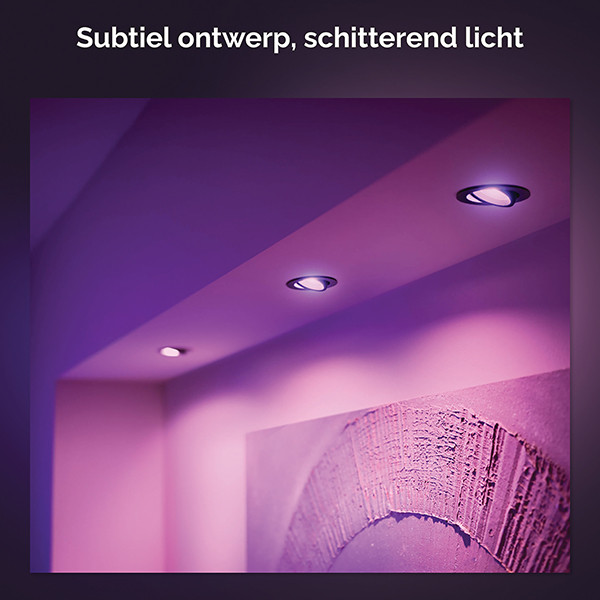 Philips Hue Centura inbouwspot | Rond | Zwart | White en Color Ambiance | 4.2W | 1 stuk  LPH03907 - 5