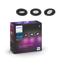 Philips Hue Centura inbouwspot | Rond | Zwart | White en Color Ambiance | 4.2W | 3 stuks  LPH03908
