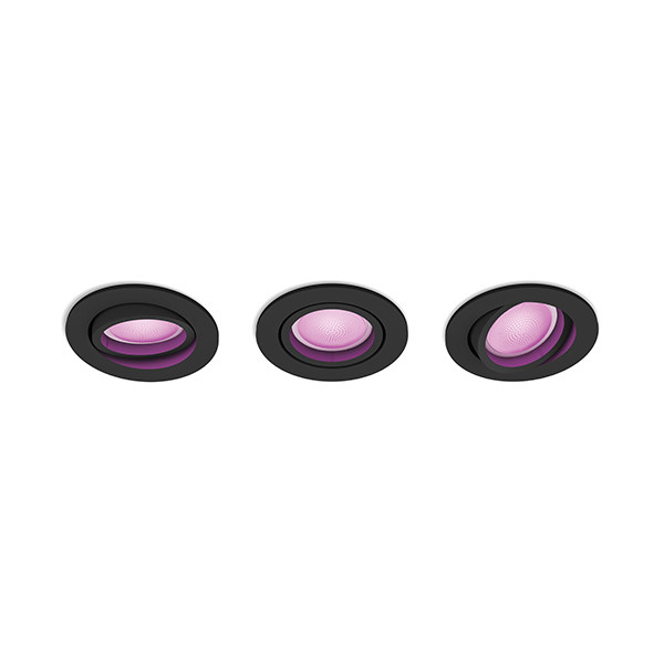 Philips Hue Centura inbouwspot | Rond | Zwart | White en Color Ambiance | 4.2W | 3 stuks  LPH03908 - 2