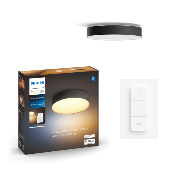 Philips Hue Enrave Plafondlamp | Zwart | 38 cm | White Ambiance | incl. dimmer switch  LPH02778 - 1