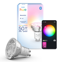Philips Hue Essential GU10 Smart led | White & Color Ambiance | Zigbee | 4.7W (50W) LPH04290