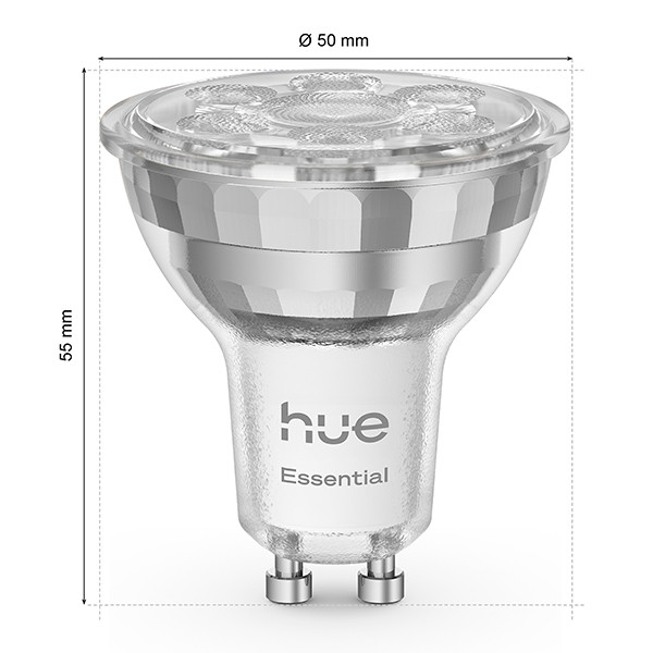 Philips Hue Essential GU10 Smart led | White & Color Ambiance | Zigbee | 4.7W (50W) LPH04290 - 2