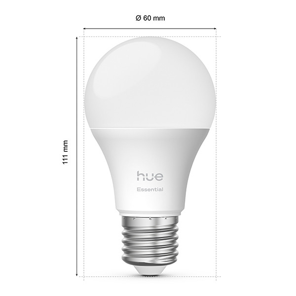 Philips Hue Essential Smart lamp E27 | Peer A60 | Mat | White & Color Ambiance | Zigbee LPH04289 - 2
